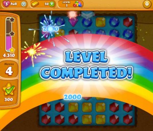 level completed screen